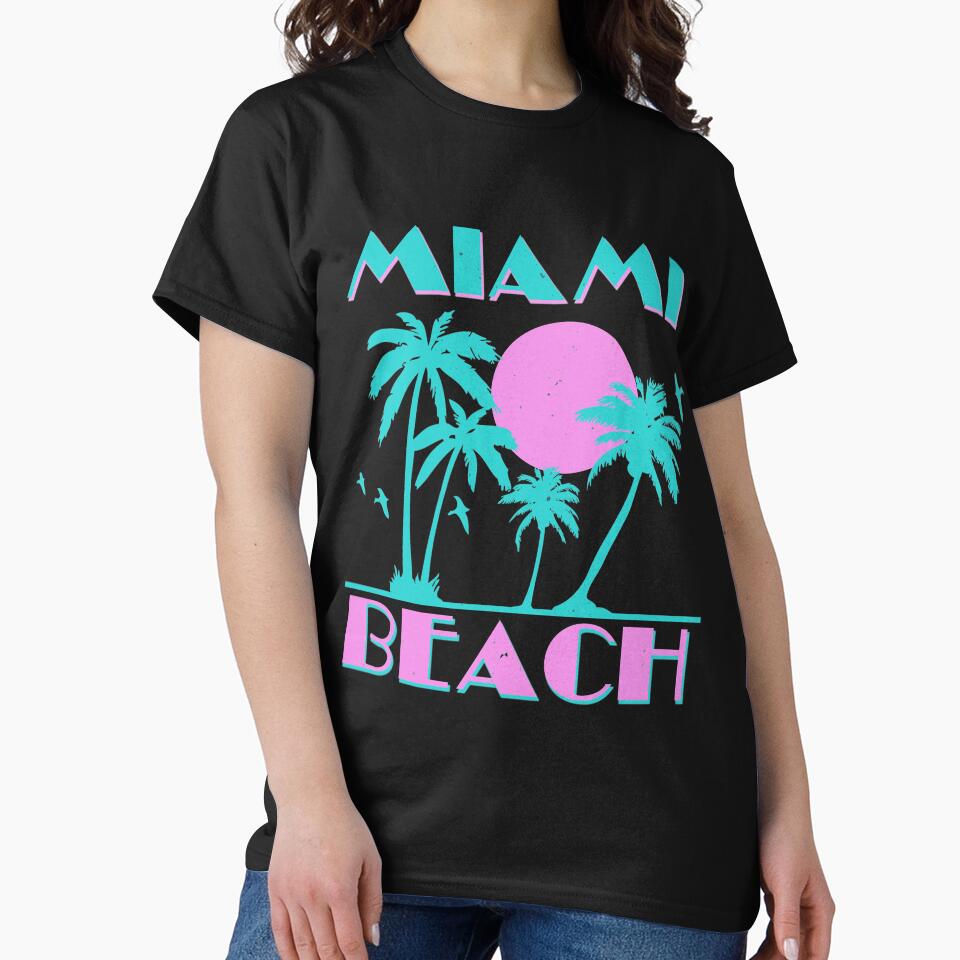 Retro Miami Beach 70s 80s Style Vintage Men Women by unicornthreadz