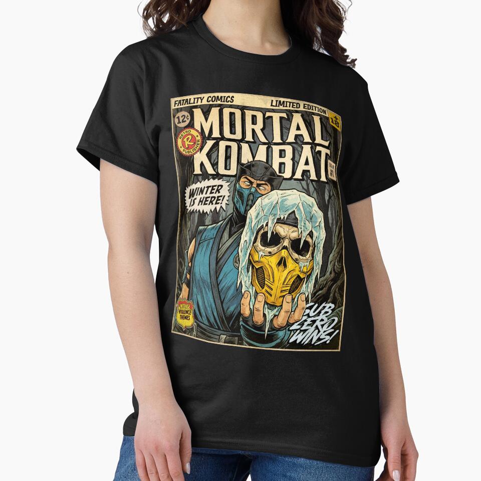 Mortal Kombat Sub Zero Fight Vintage Comic Cover Art by Back2Collage