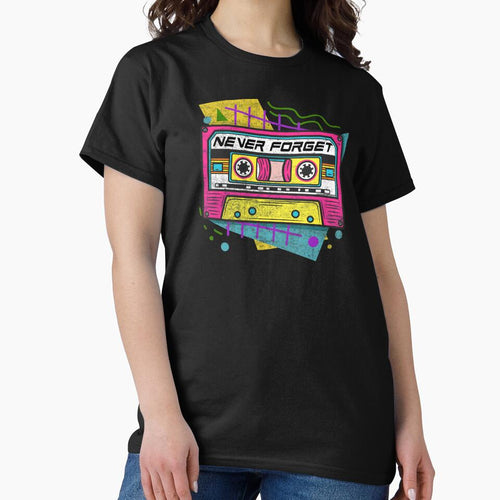 90s Never Forget - Vintage Cassette T-Shirt by biNutz
