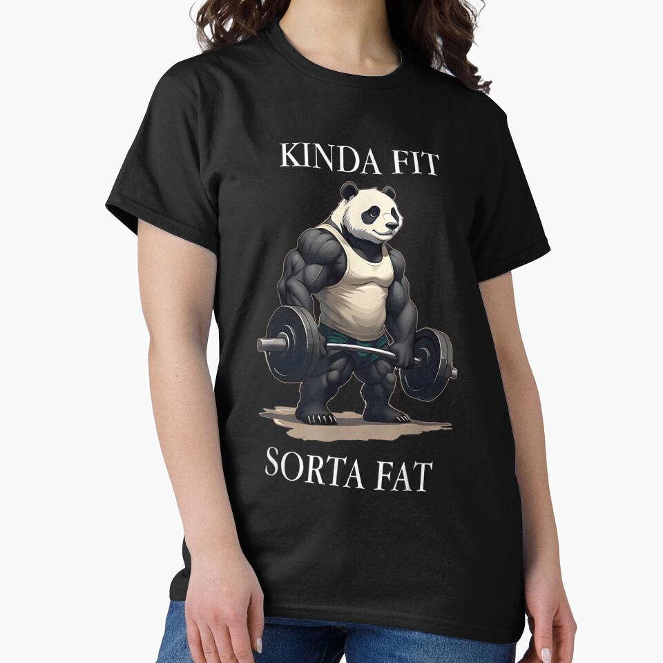 Kinda Fit Sorta Fat Buff Bodybuilder Panda Weightlifting Gym Humor by NgumohaLanke