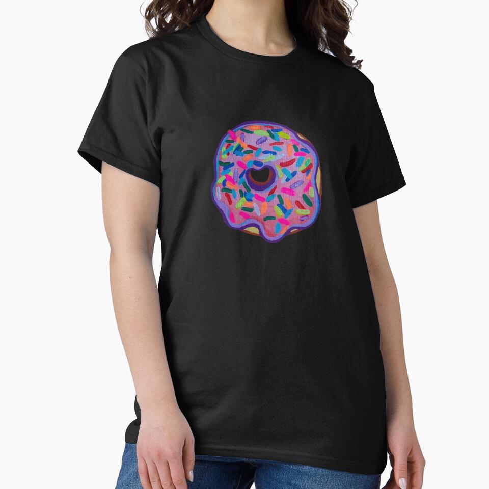 Pink Sprinkle Donut - Acrylic Paint by sweetlemon134