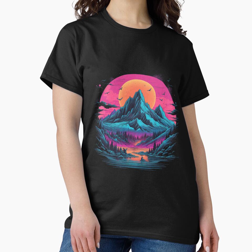 Mystical Retrowave Rocky Mountains Dreamscape by themousery