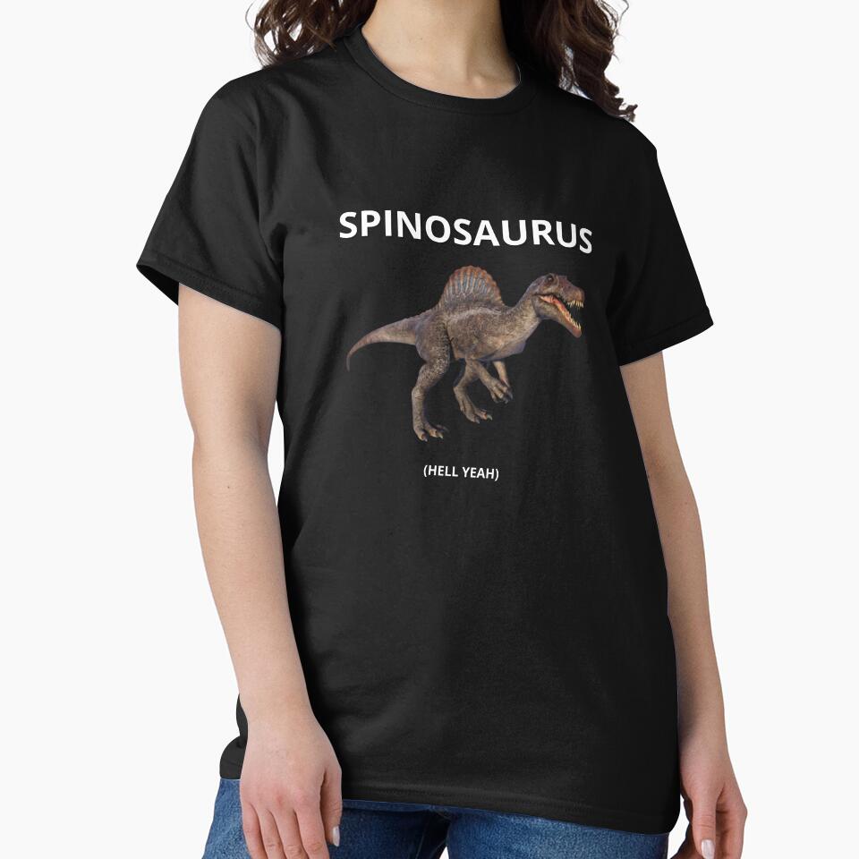 Spinosaurus Hell Yeah Shirt – Funny Dino Meme T-Shirt, Men's Humor, Prehistoric Vibes by Fiebertraum Fashion