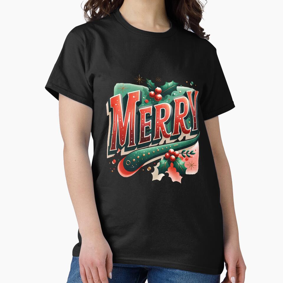 Merry Christmas Varsity Letters – Festive Holiday Design by artedigital99