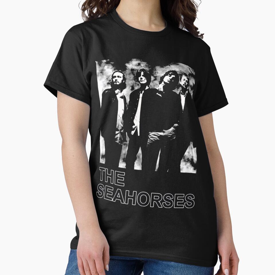 The Seahorses Band Black and White Poster For Britpop Fans, Gift For Rock Music Lovers by CharlottBaldwin