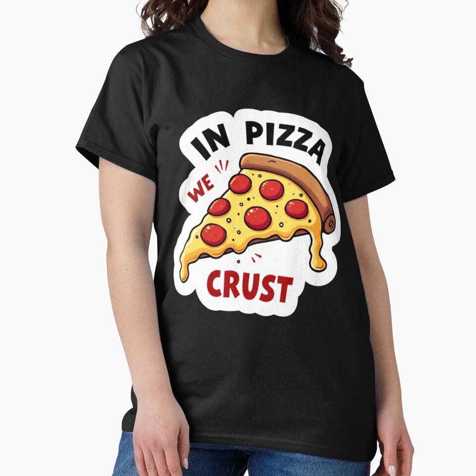 In Pizza We Crust - Funny Pepperoni Pizza Sticker Design by PriyaMagic