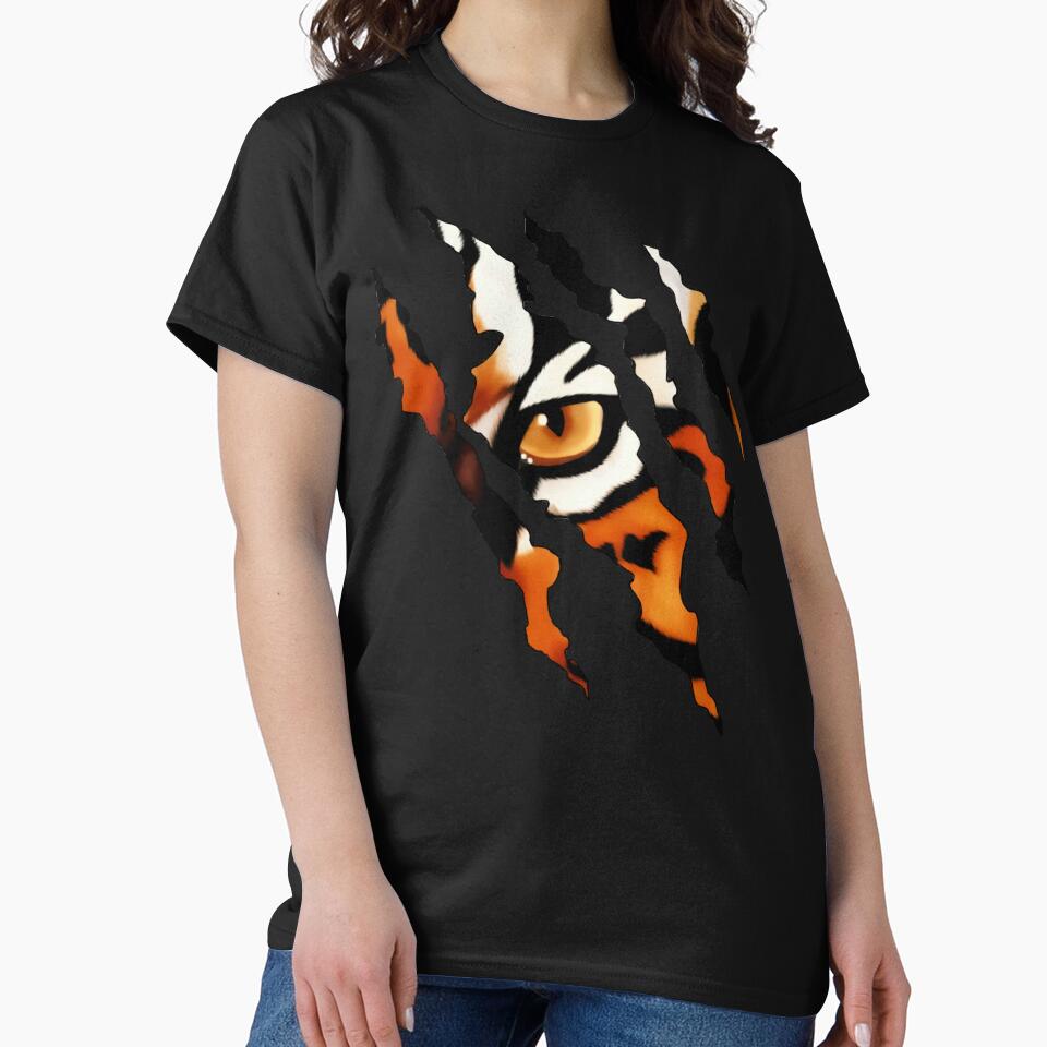 Fearless Tiger Cat Eye Claw Silhouette by wishtopia