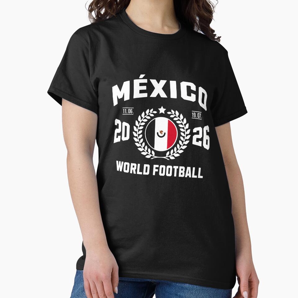 Mexico Football Supporter 2026 Badge Design T-Shirt_83999123 by kevincuellar