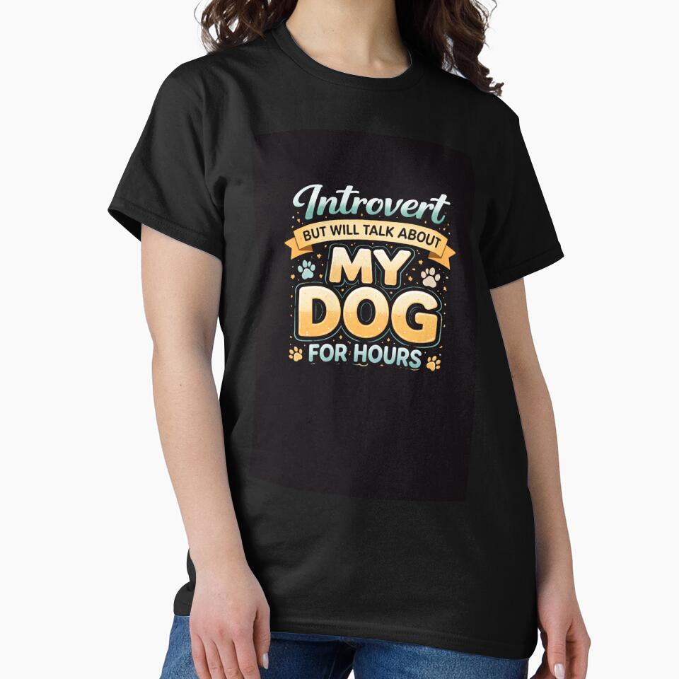 Introvert Dog Lover Shirt – Funny Dog Owner Gift, Anti Social Dog Mom Tee, Pet Lover Humor Design by PoojaArtLab