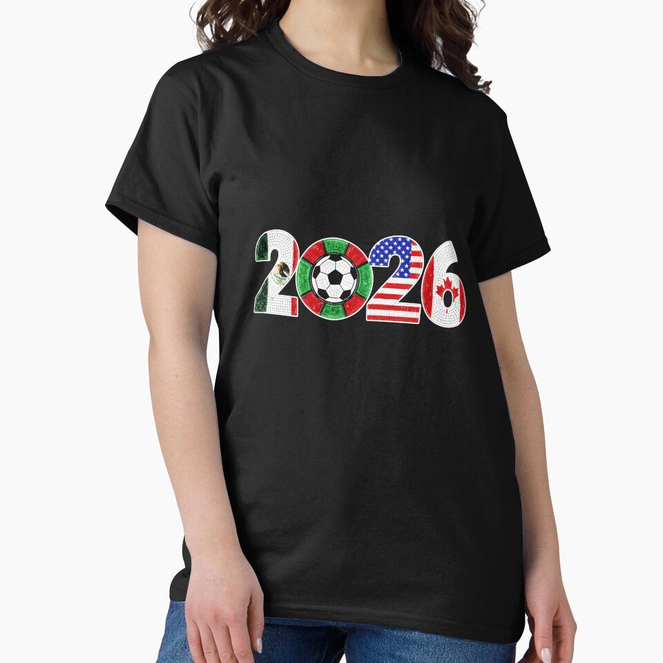 North American Soccer Spirit Team 2026 T-Shirt_82770209 by Alexia Faye