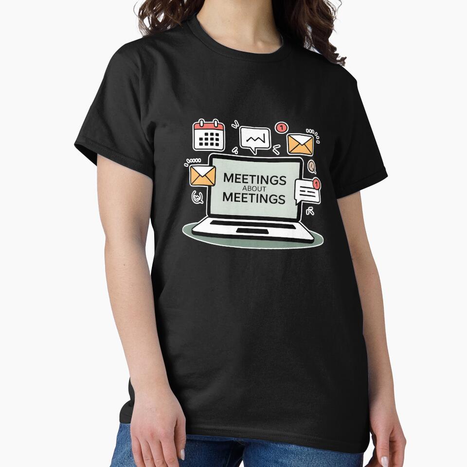 Meetings About Meetings Funny Office Humor Shirt by ImaginedSpace7