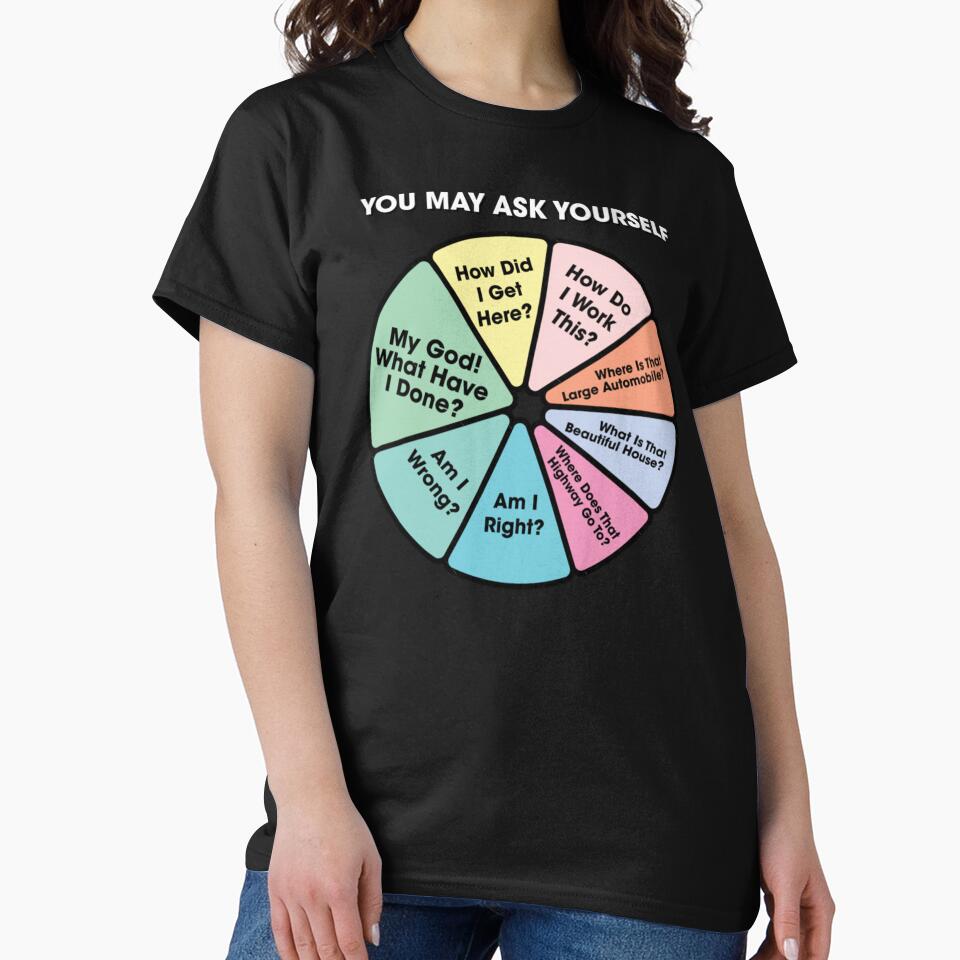 80'S Music Retro Lyrics - You May Ask Yourself Pie Chart by BrendaESexton