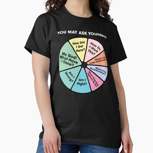 80'S Music Retro Lyrics - You May Ask Yourself Pie Chart by BrendaESexton
