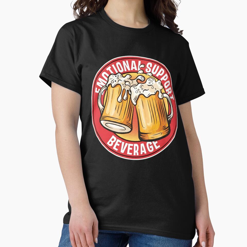 Emotional Support Beverage Funny Beer Cheers Retro Art by haitrieuic96