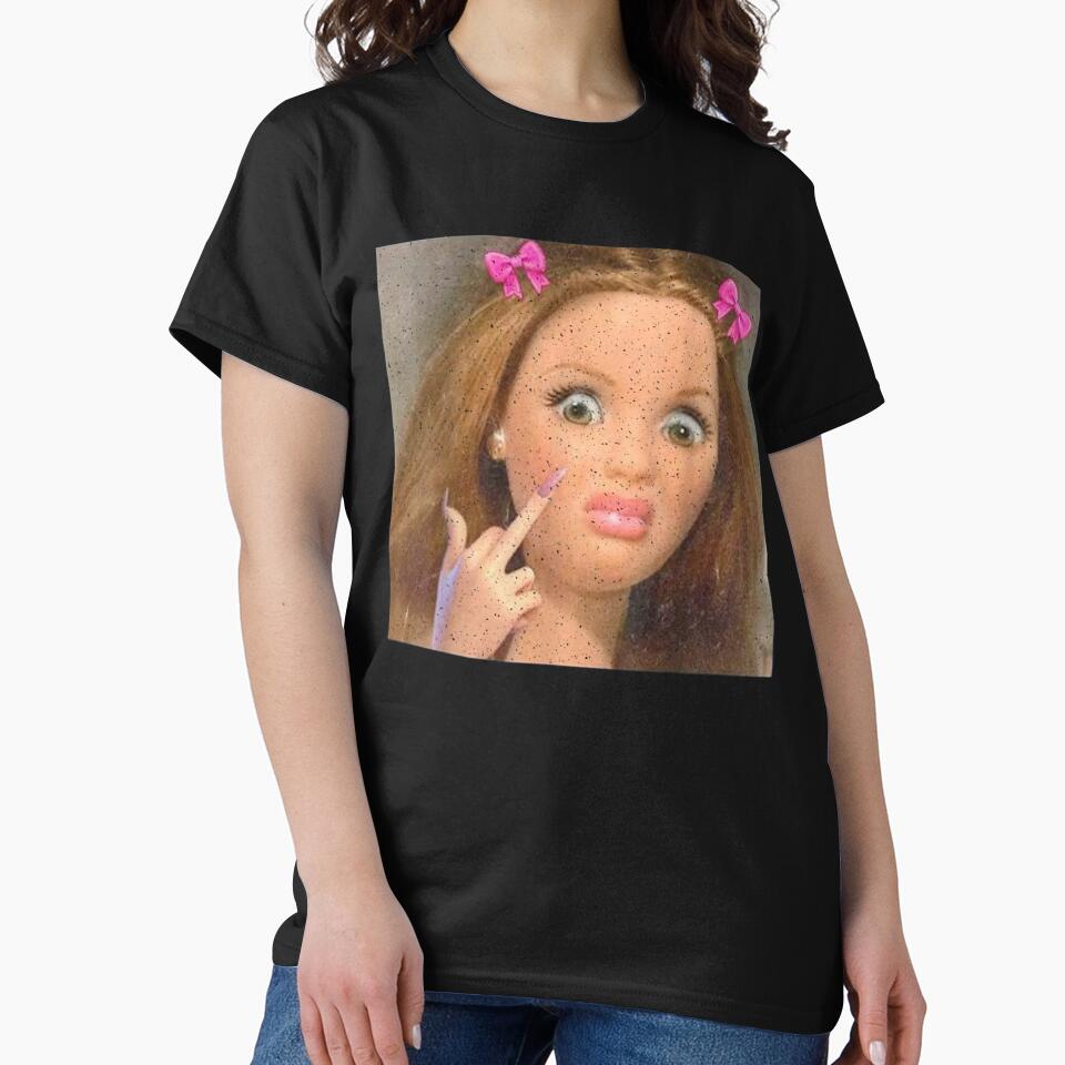 Sassy Doll Middle Finger Coquette Bow Pink Aesthetic Funny Girl Power by River Silva