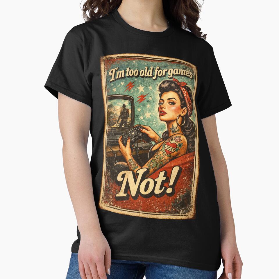 Vintage Gamer Girl 1 by ShirtsOfDeath