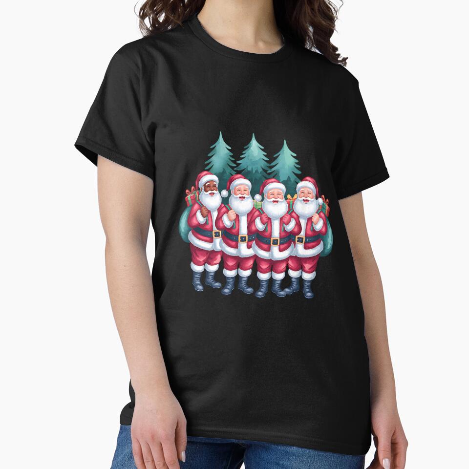 Black Santa Holiday Art – Watercolor Christmas Illustration by artedigital99