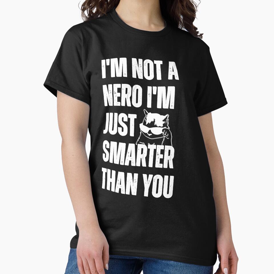 Nerd Cat I'm Not a nero I'm just smarter than you nerd cat with glasses by SlocifieShop