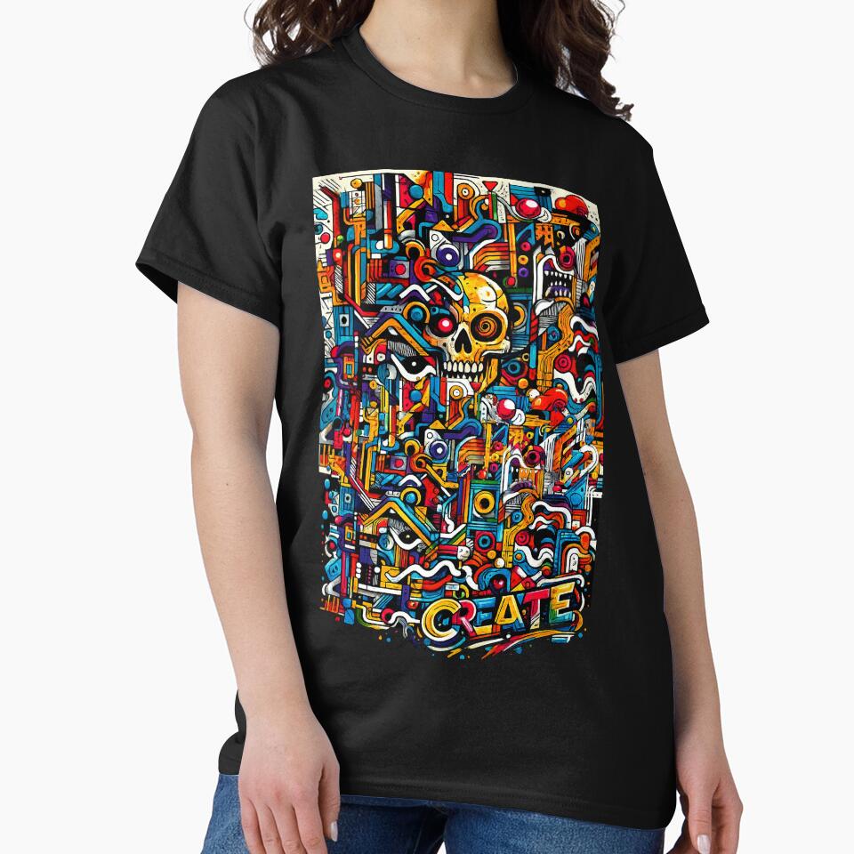 Pop Art Skull Create Pattern Full Crazy by Arte Cartoon From TagTeam Group