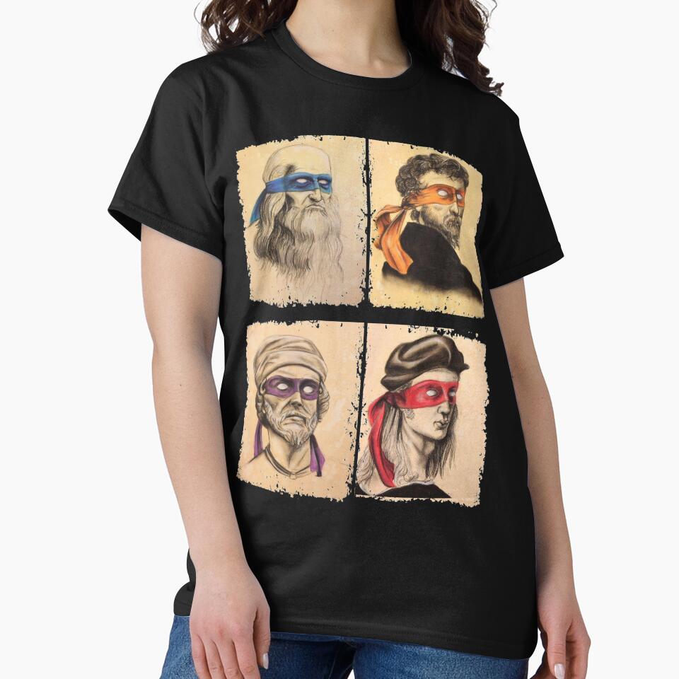 Funny Italian Artists Turtles Art Lovers Gift Renaissance Ninja Artists for women men by Roxan58