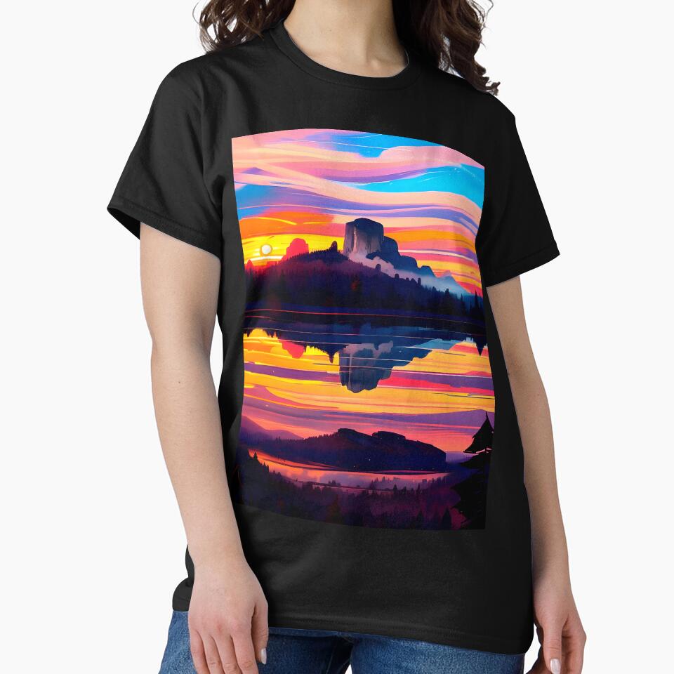 Evening Water View Landscape - Captivating Canvas Print by supeart