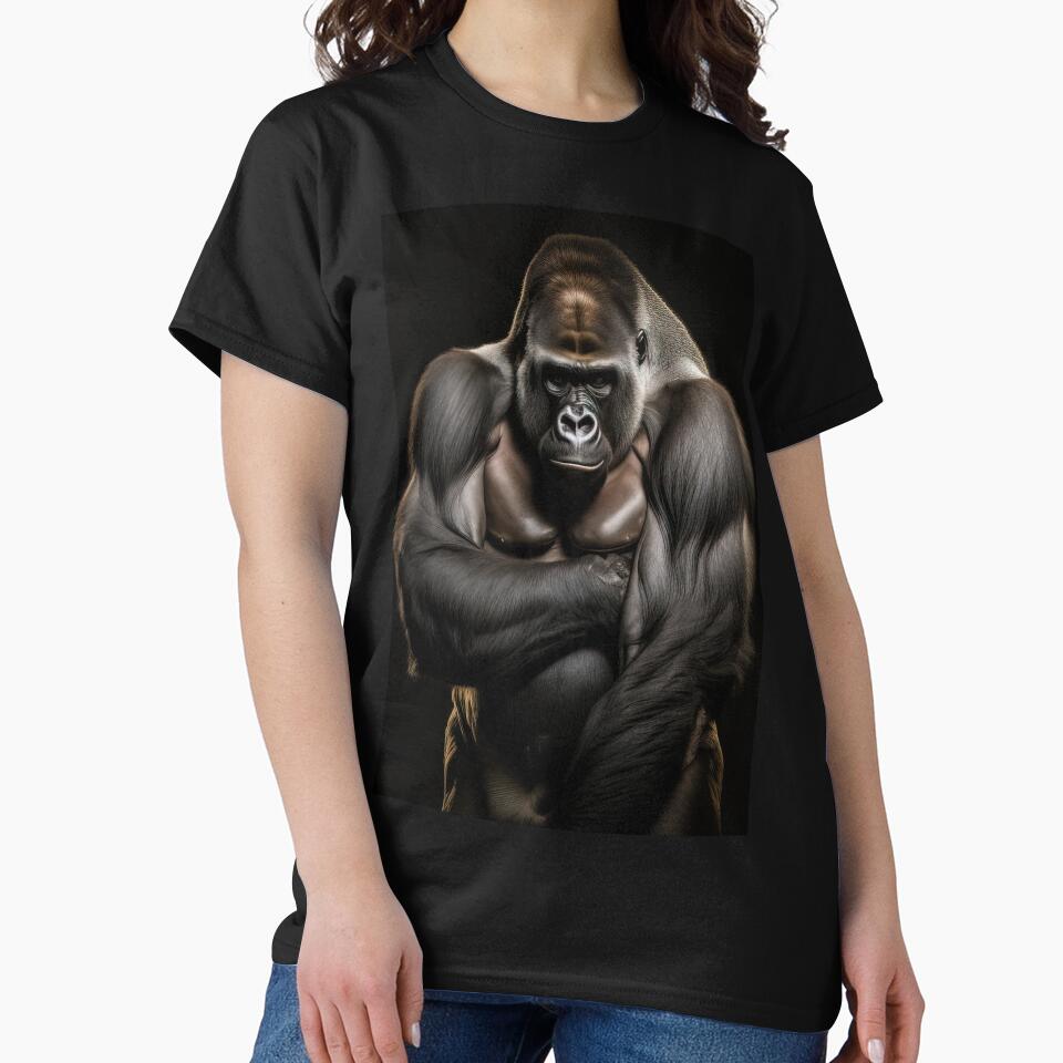 Portrait of a powerful silverback gorilla by RK - Shop