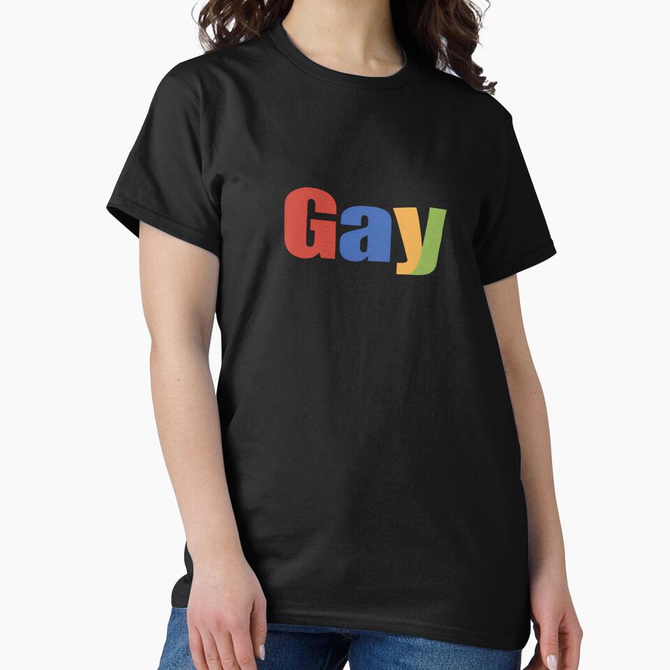 Fun Ebay Logo GAY Lesbian Pride Rainbow Queer LGBTQ Novelty Happy Humor by BuyShirtsOnline