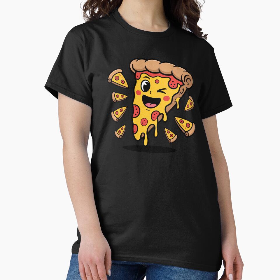 Winking Pizza Slice Party – Cute Flying Pepperoni Cartoon by DailySparks