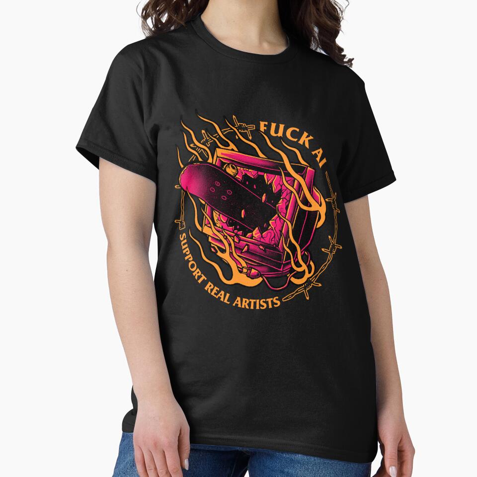 Fuck AI Support Real Artists Creativity Art by alxmd