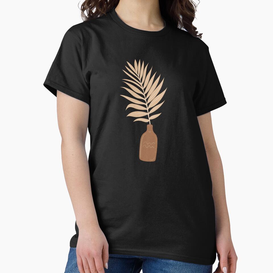 Boho Modern Minimal Tshirt, Boho Floral Art Tee by chipmuckdesignn