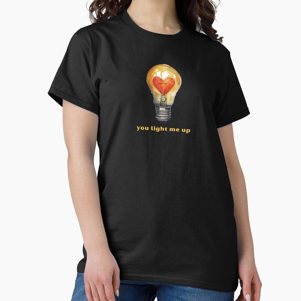 You Light Me Up - Cute Pun | TeeHee Puns Funny Design by TeeHee Puns