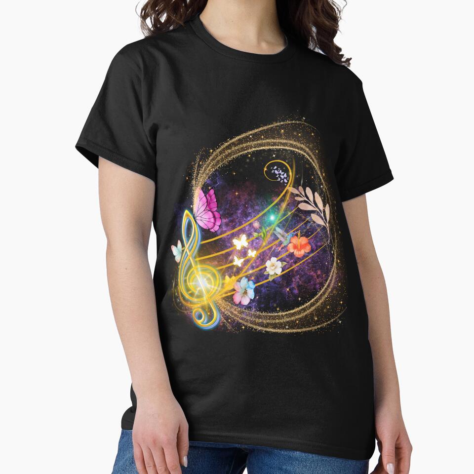 Eternal Melody: Cosmic Symphony and Flowers by Diseño que alegran tu día