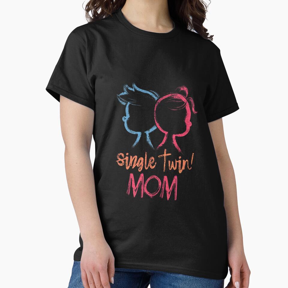 Copy of Single Twin Mom – Stylish typography design for proud twin mothers Pink by Meiersbeste