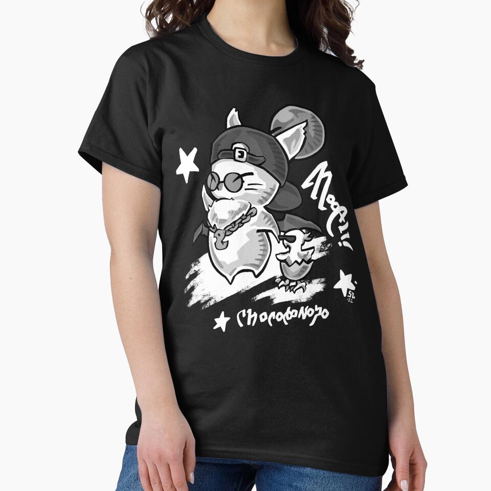 Street Attire - Moogle & Chocobo Chick - based on the in game item for Final Fantasy 14 Online in graffiti style by SamInJapan