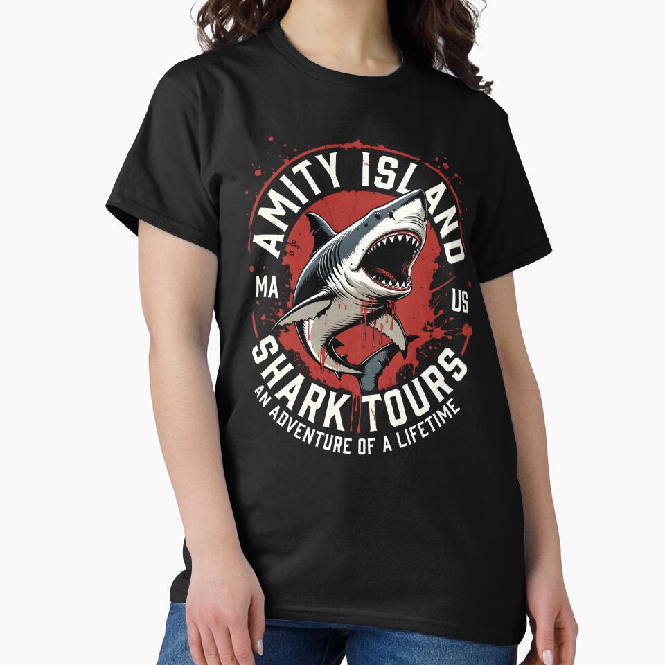 Retro Amity Island Shark Tours by TshirtsOnline-