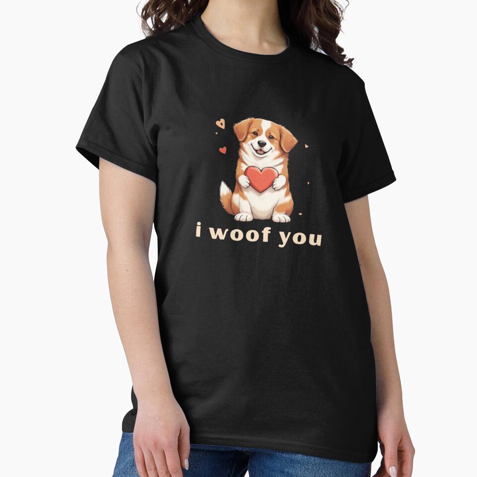 I Woof You - Cute Pun | TeeHee Puns Funny Design by TeeHee Puns