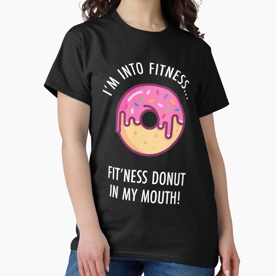 Donut Fitness Funny Doughnut Design by TeeMonsters