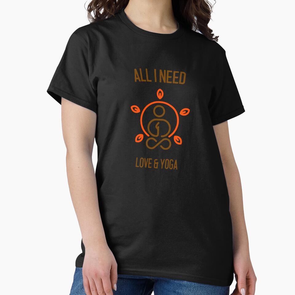 Yoga and Love All I Need Meditation Merch by Zuuag