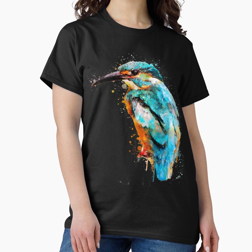 Dramabite Watercolor kingfisher by dramabite