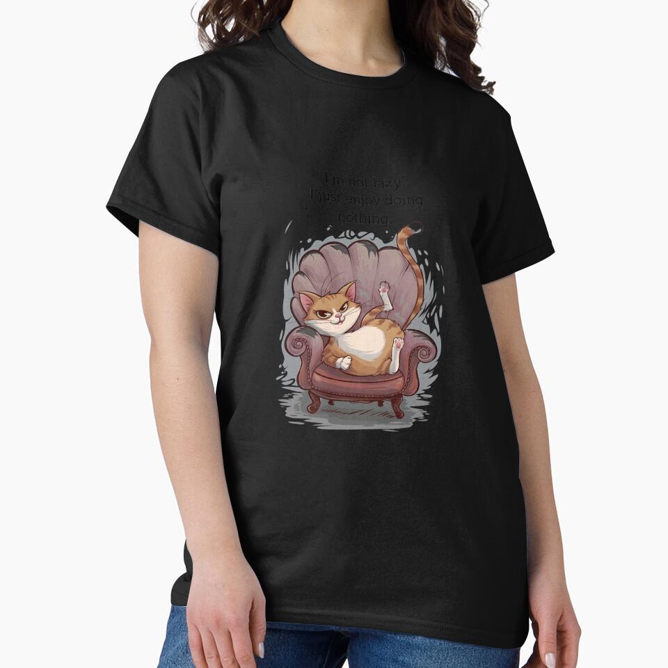 Funny Cat NOT Lazy Couch Dad Owner Pawsitively Lover Canine Long Sleeve T-Shirt by SubStudio97