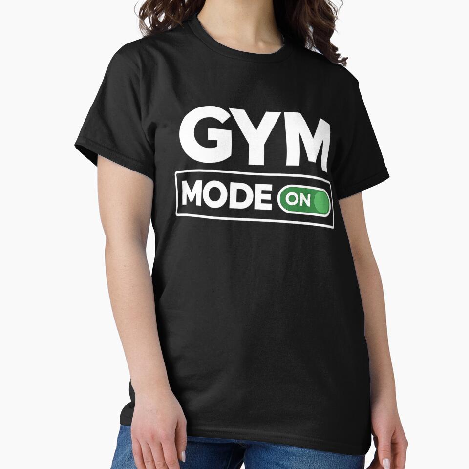 Gym Mode ON Minimalist Fitness Motivation Design by Shopex10