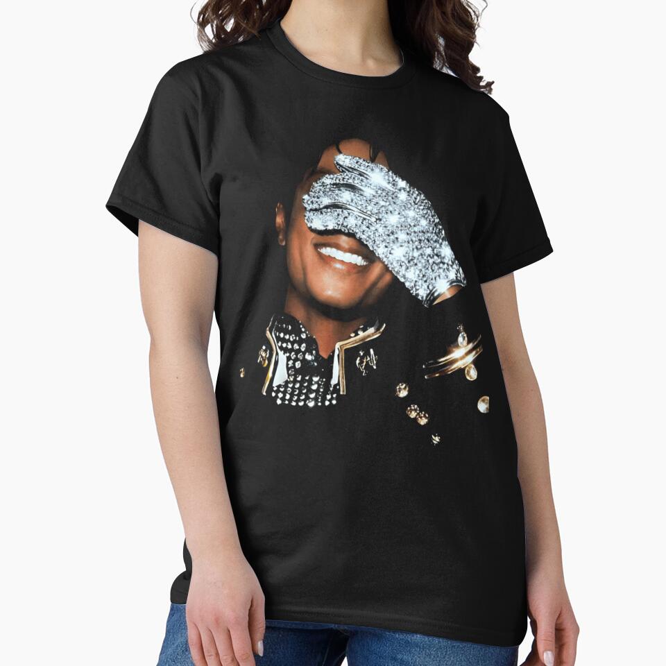 Shiny Glove Dance Icon Retro Pop Performer Sparkle Aesthetic Classic T-Shirt by batrisyaw