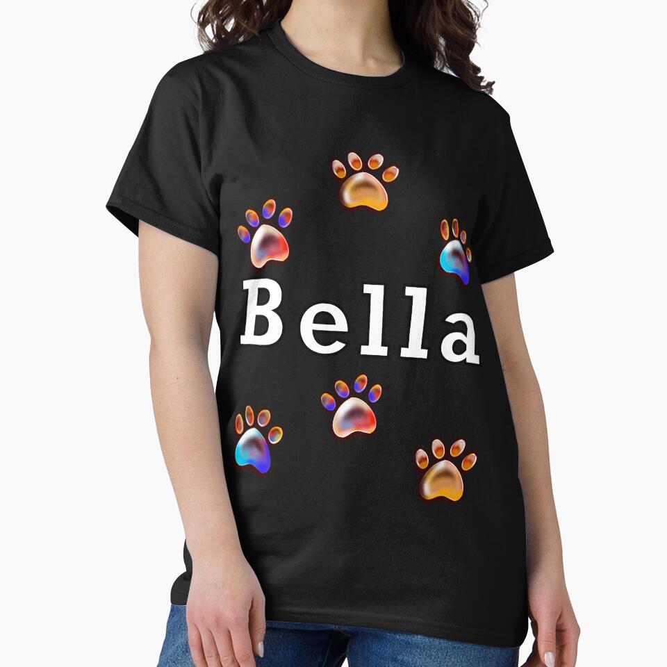 Bella Personalized Dog Gift: Luna Name Paw Print Design by Artonmytee