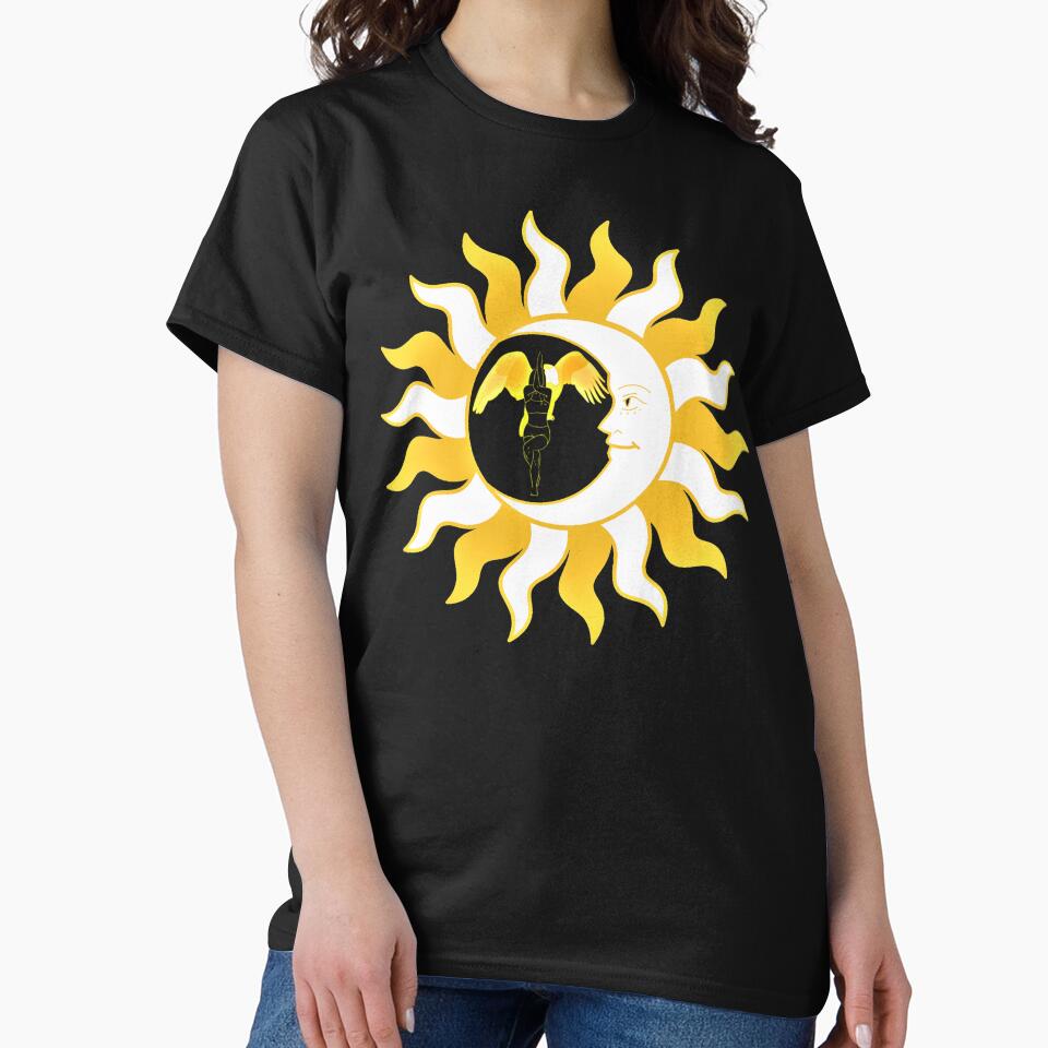 Yoga Eagle Pose With Sun And Moon by TeesFashion