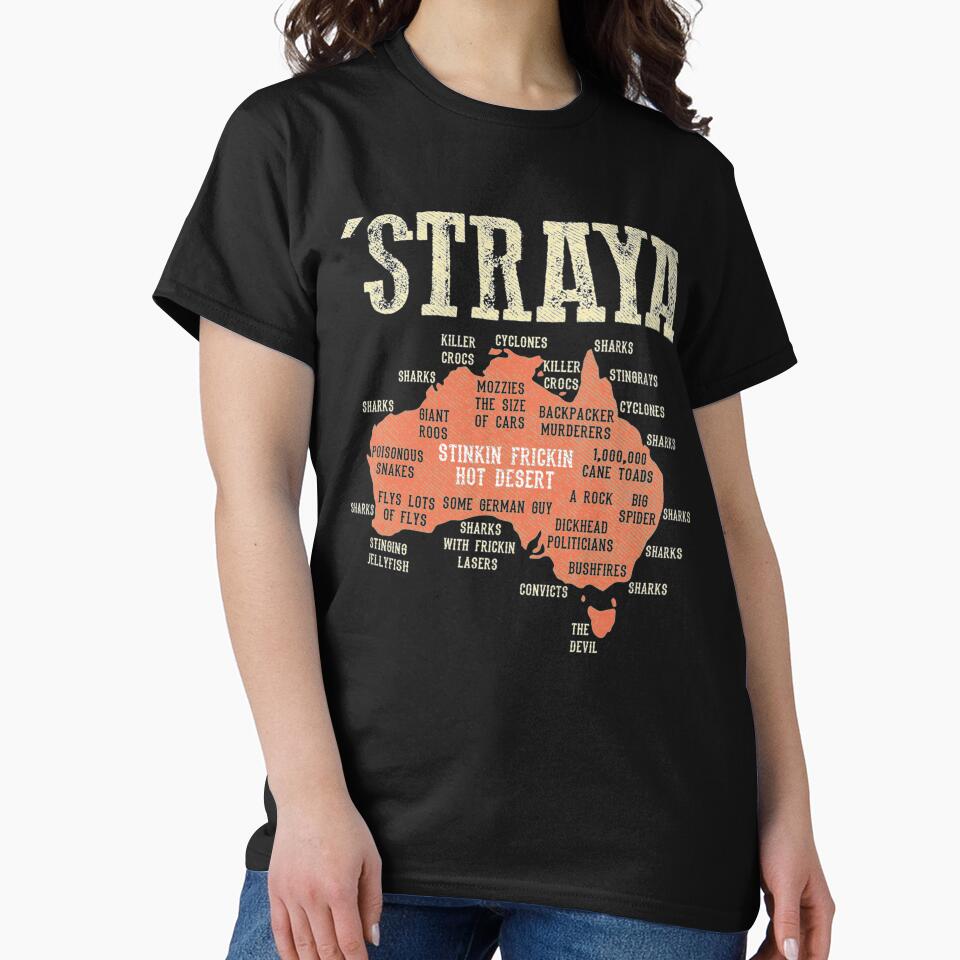 Vintage Aussie Day Straya Australia Map G_x27_day Mate Outback Essential by GypsyCuriosity