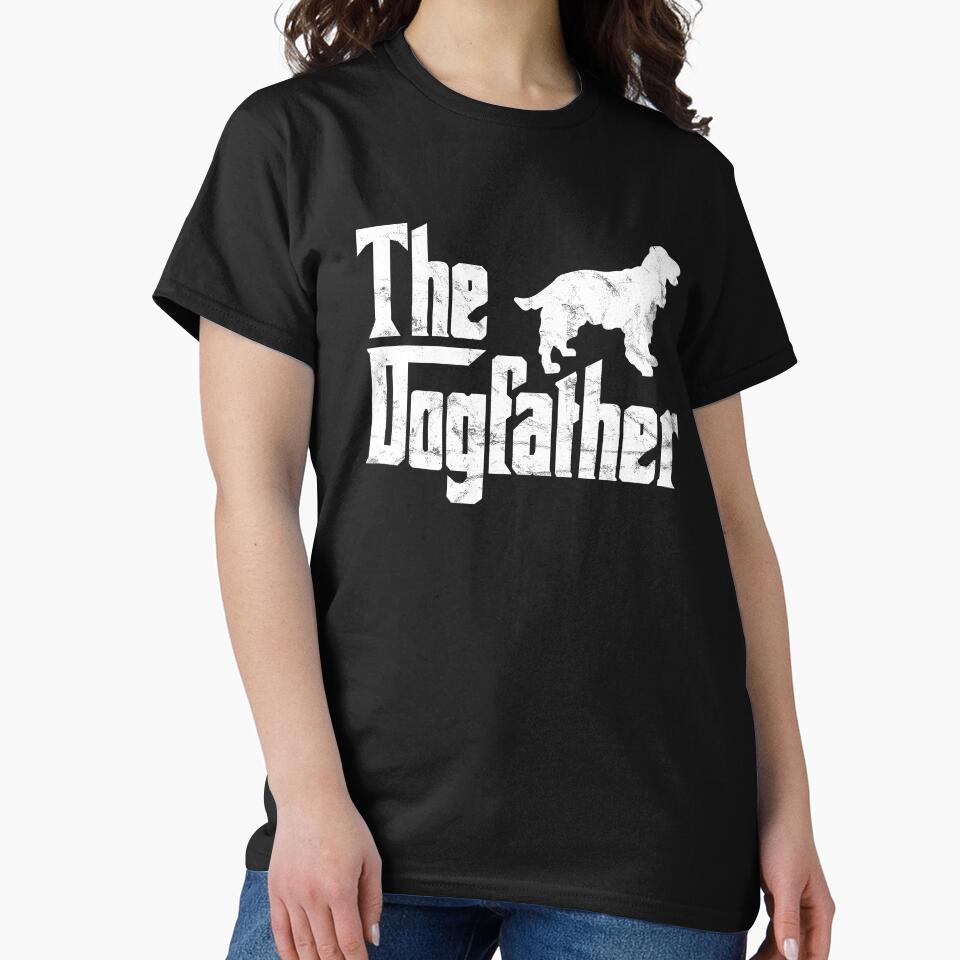 Springer Spaniel T-Shirt The Dogfather Funny Dog Owner Shirt by majuga