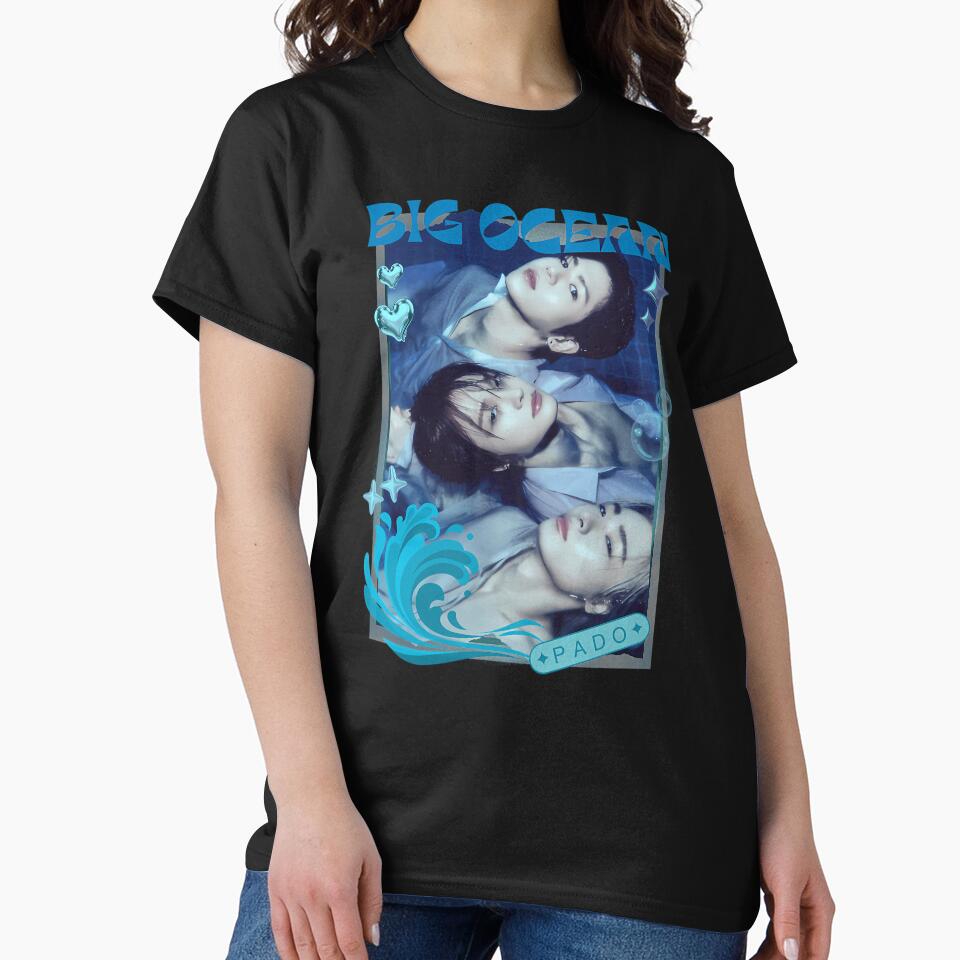 Big Ocean Blue Kpop Group Retro Collage Design by RaindropsDe