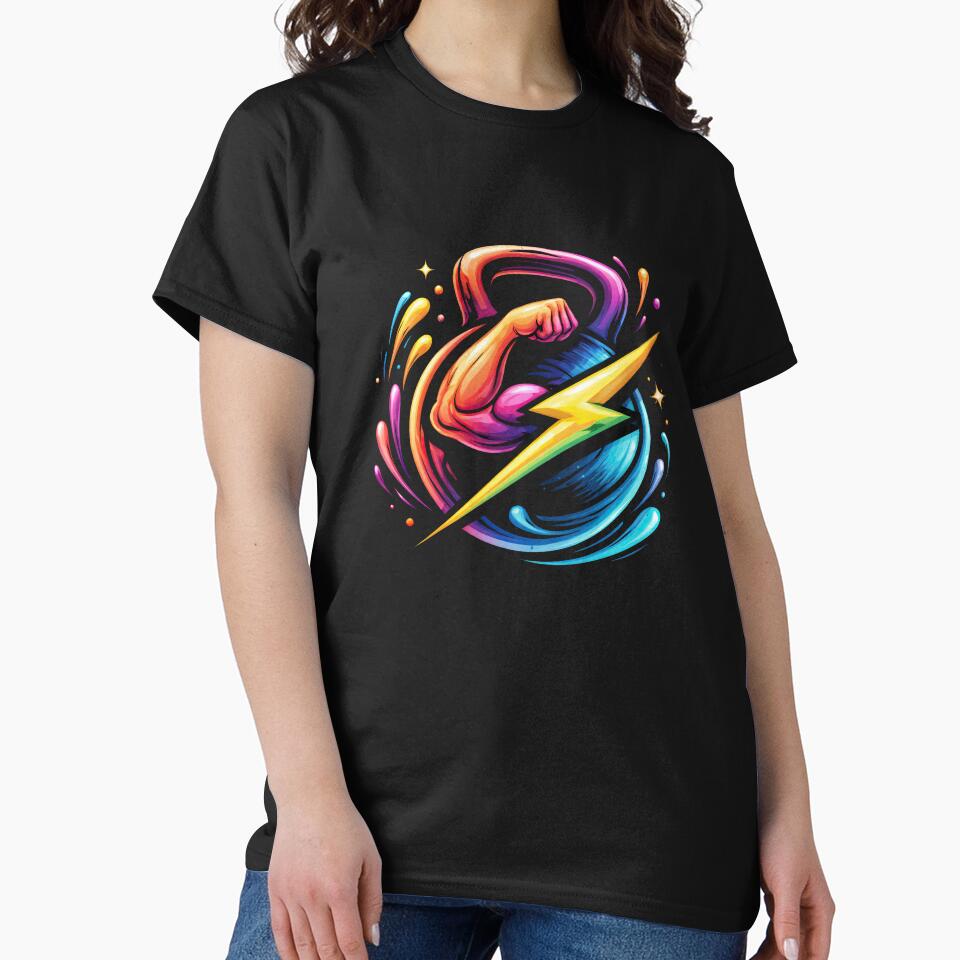 T-Shirt - Sticker - Power Surge Kettlebell by ForeverPrintsOK