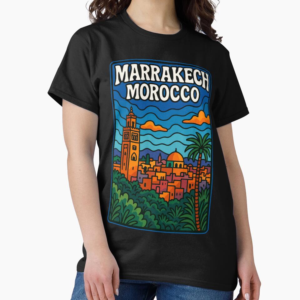 Marrakech Morocco Retro Travel by TomFrontierArt