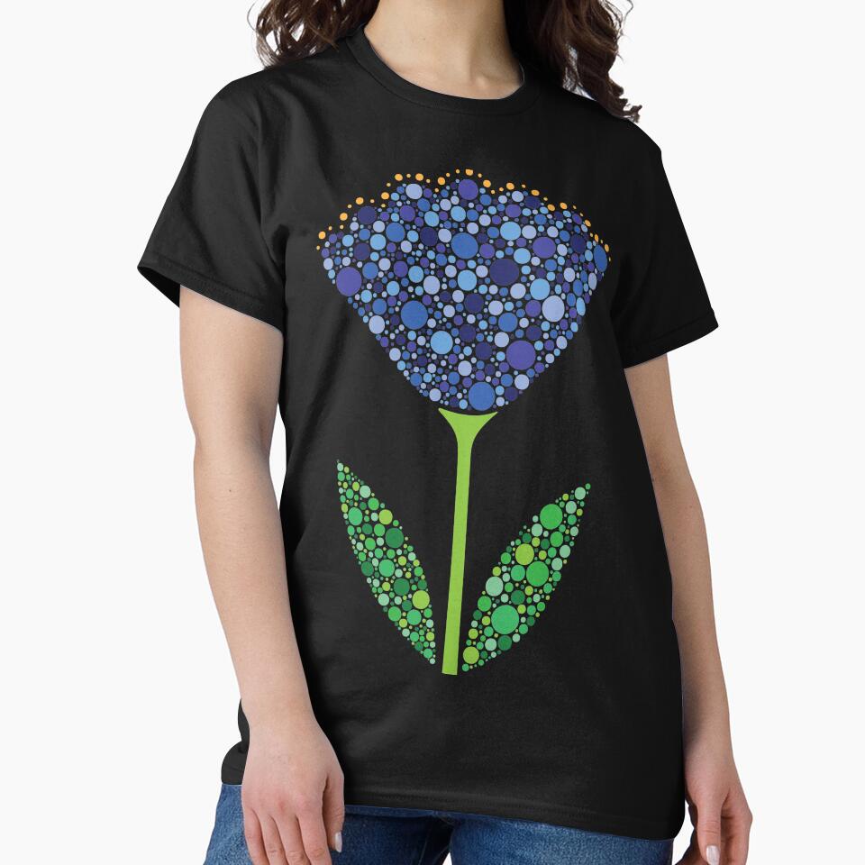 Blue Scallop Dot Flower by kjeppson